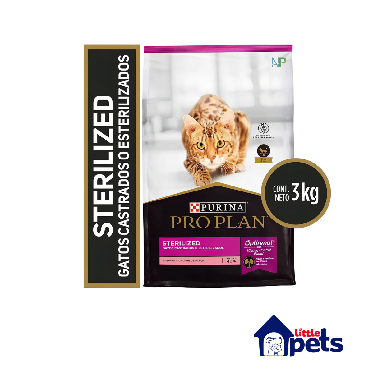 Pro plan Esterilizado  Felino 3.0 Kg Salmon