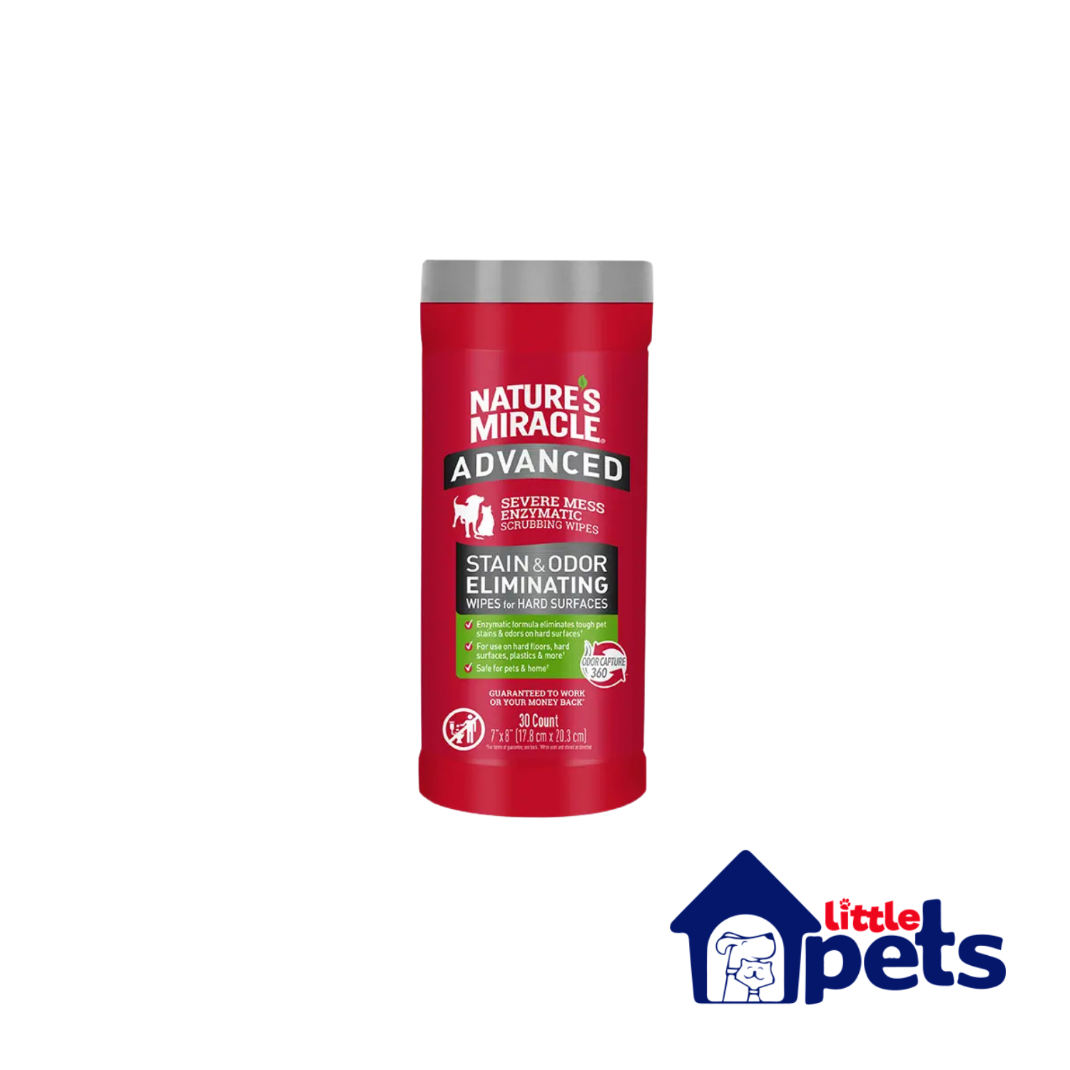 Toallitas para Eliminar Manchas y Olores en Superficies Duras 30 pzs – Nature’s Miracle