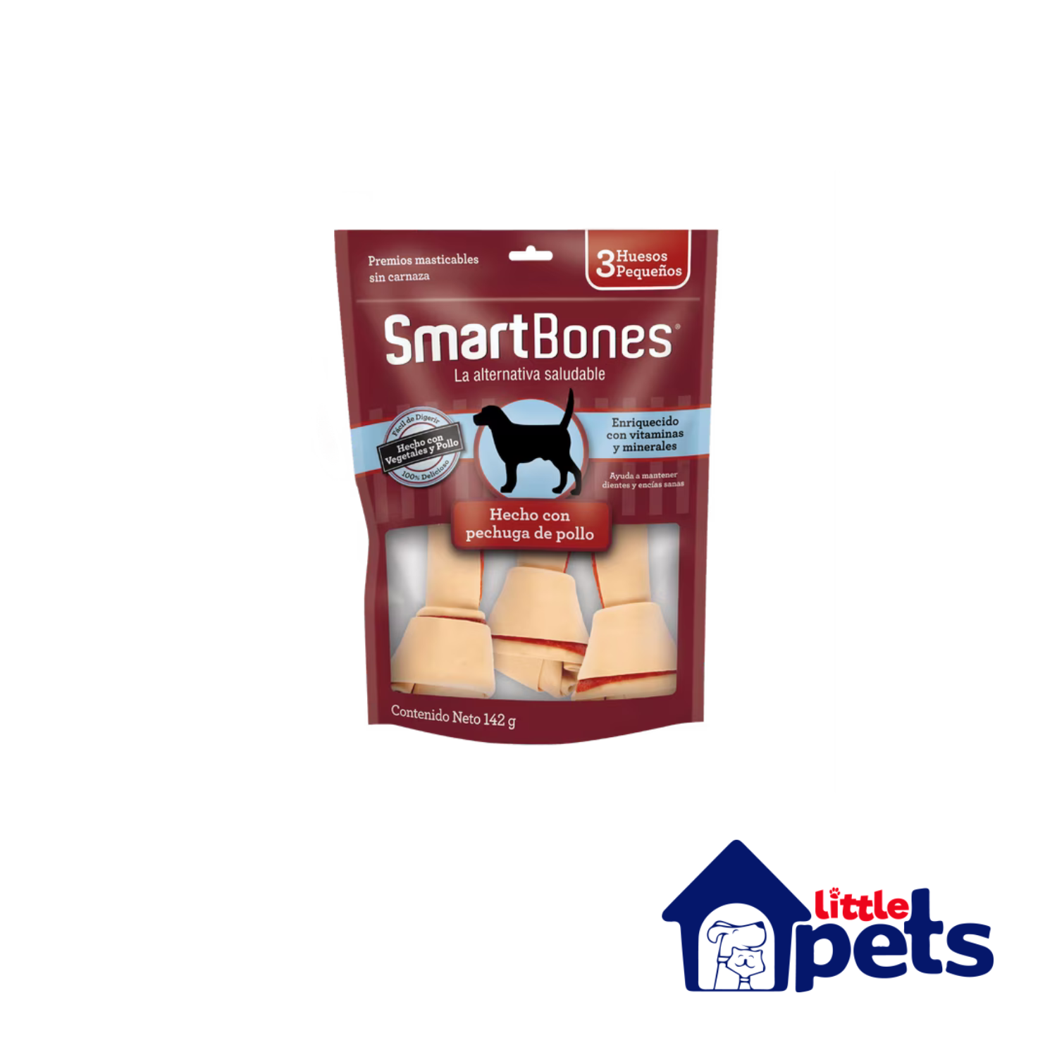 SmartBones premio para perro Hueso Pollo Chico 3 pzs