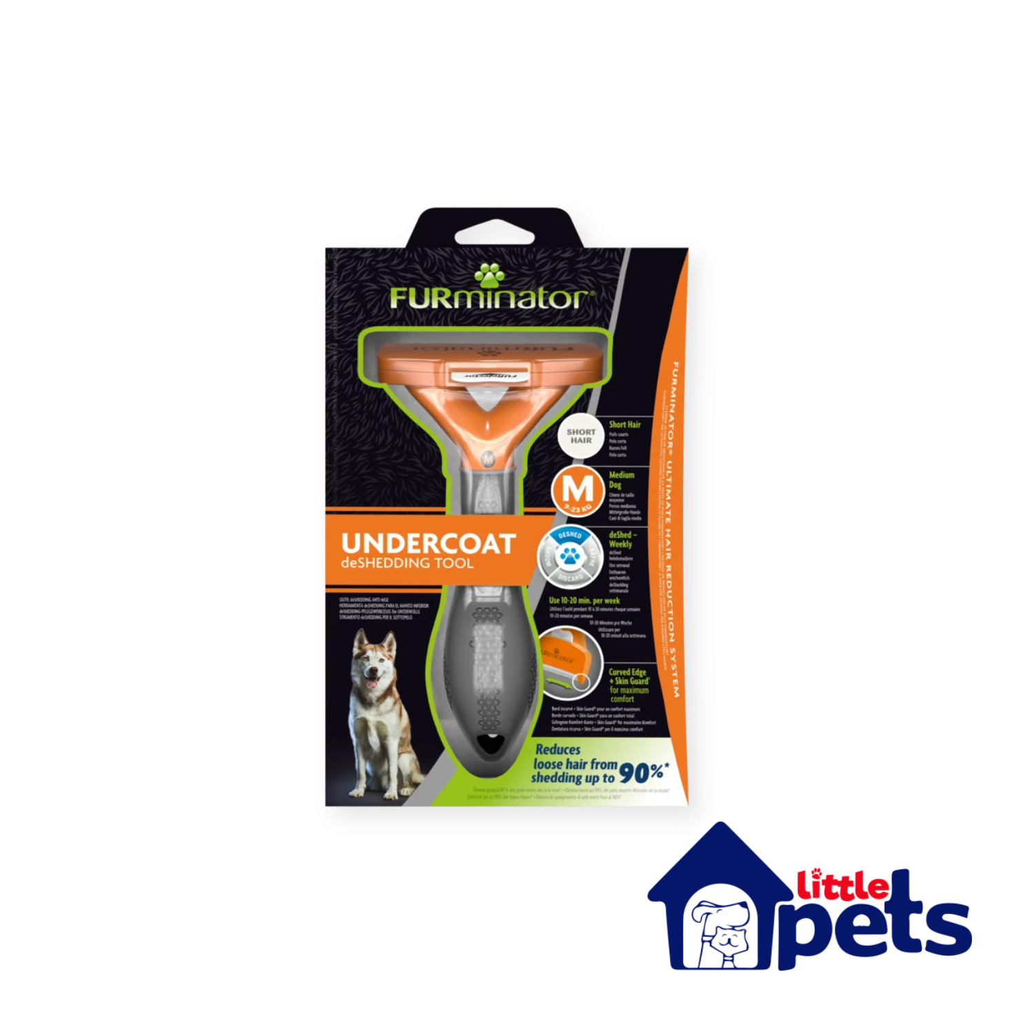 Furminator Deslanador Quita Pelo Suelto para Perro de Talla Mediana