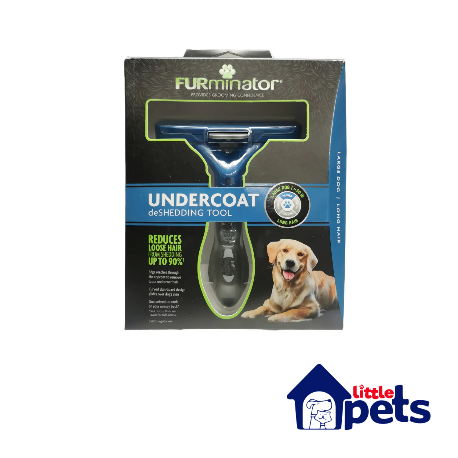 Furminator Undercoat Deslanador Para Perro Grande Con Pelo Largo Azul