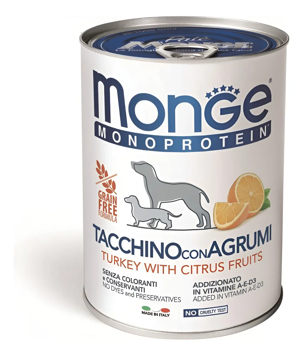 Monge Alimento para Perro Pollo Citricos 1 lata de 400 gr
